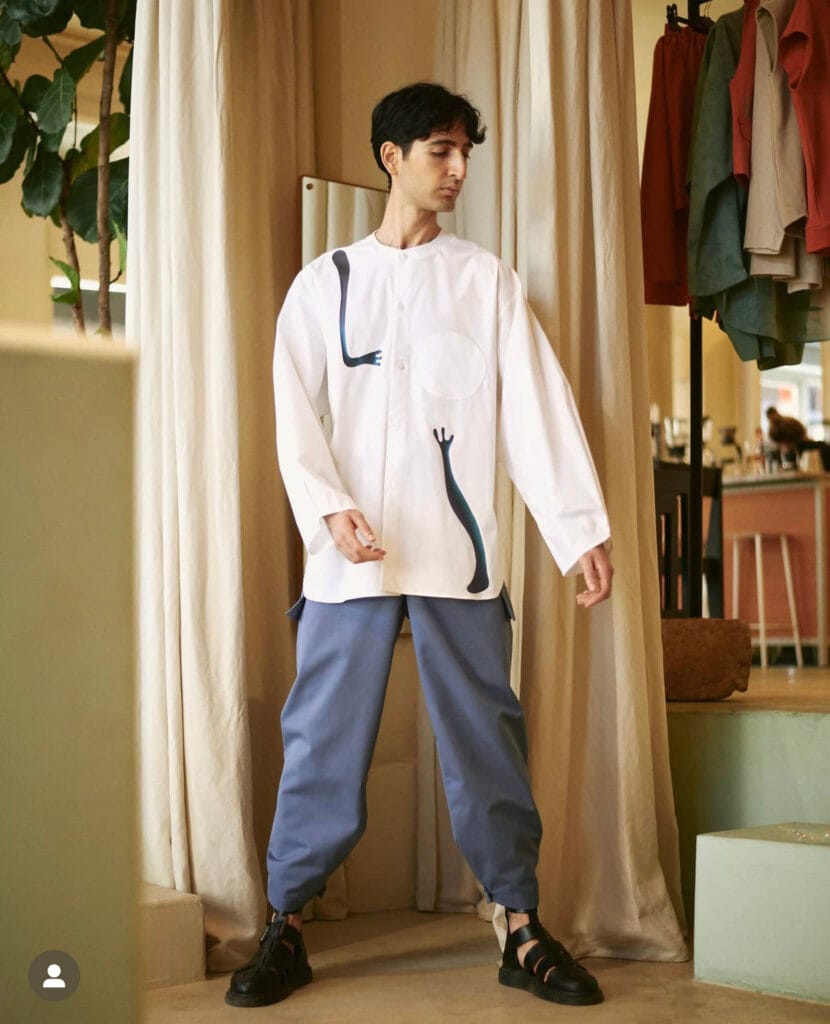 Garment produced by Riccitelli Milano in Italy