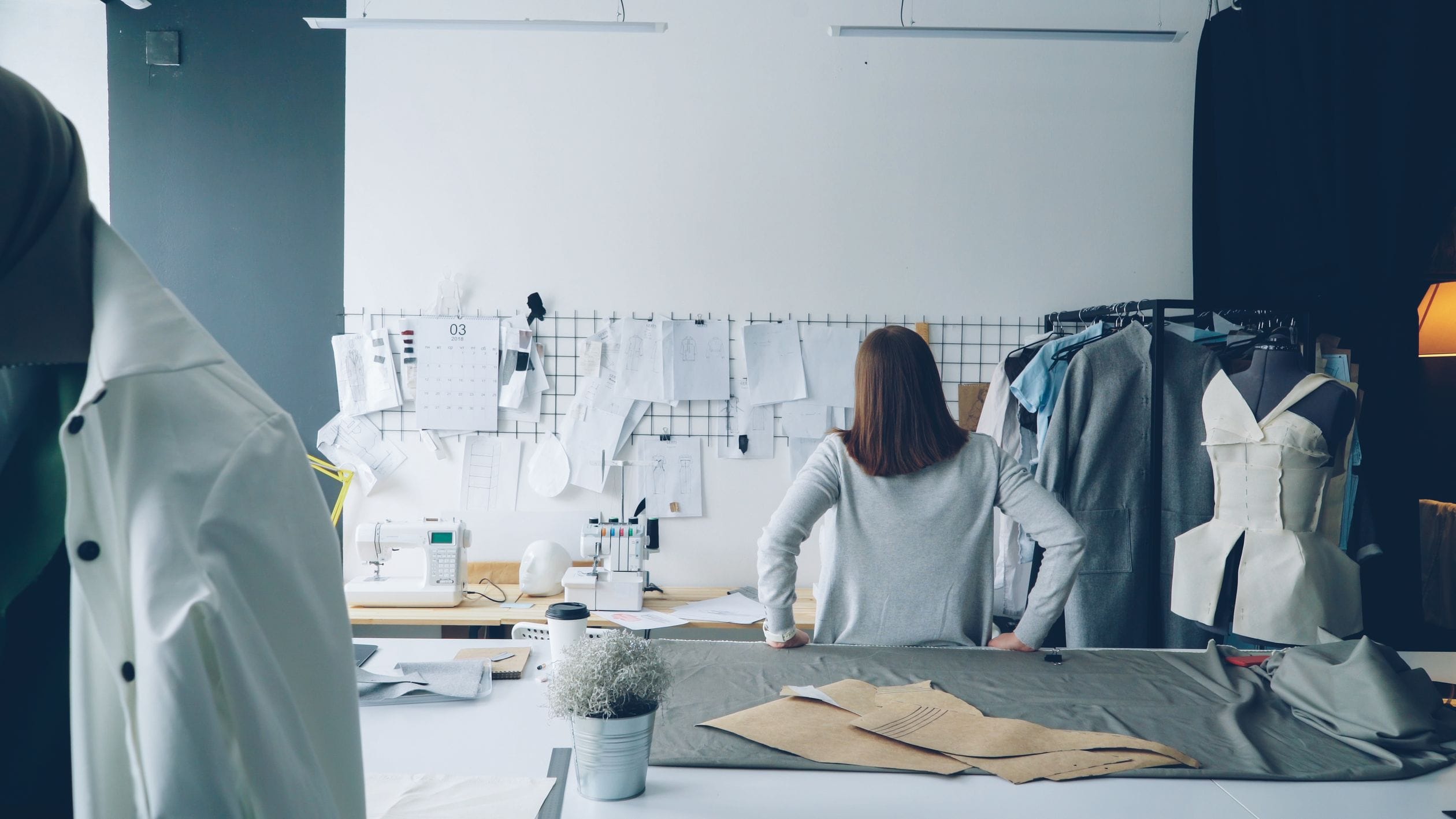 Fashion design studio developing a new collection