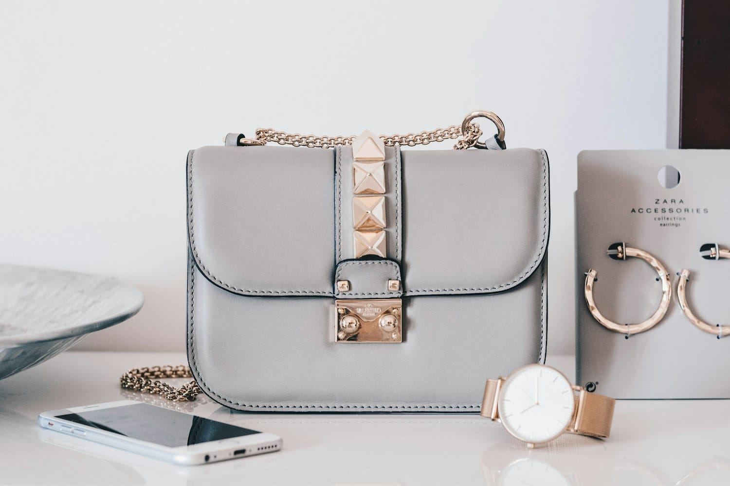 A leather crossbody bag