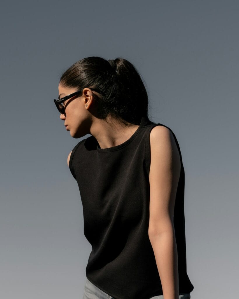 Editorial fashion model, minimal