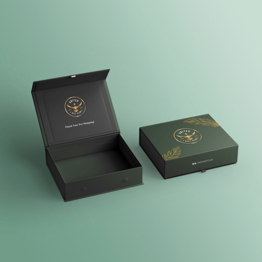An elegant branded box