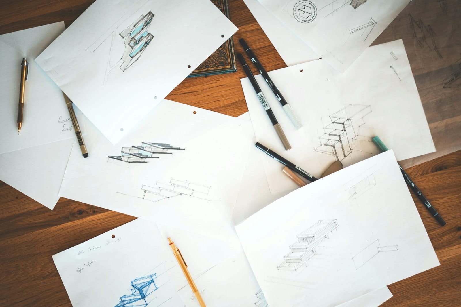 A sketch becoming a sample in an atelier