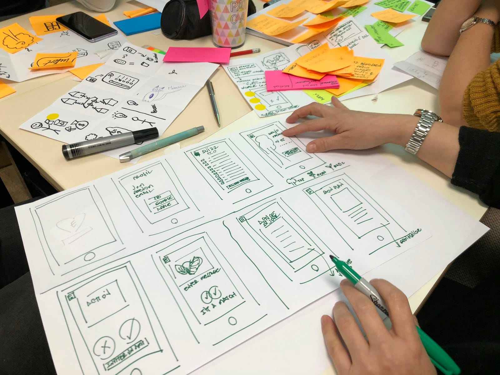 A designer learning the production process