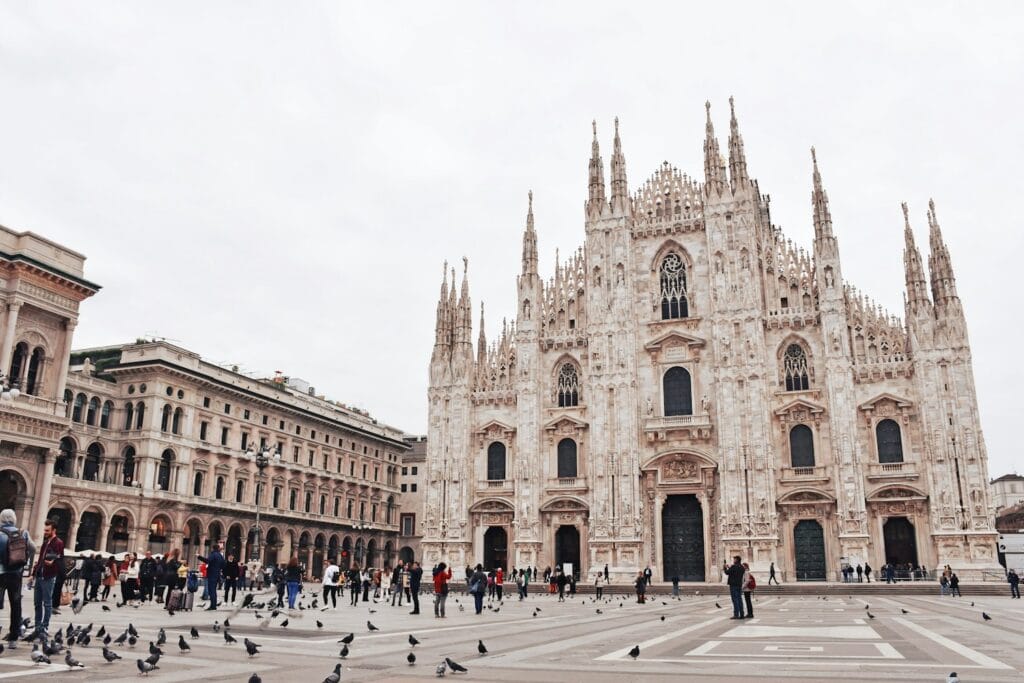 Milan cathedral and city life