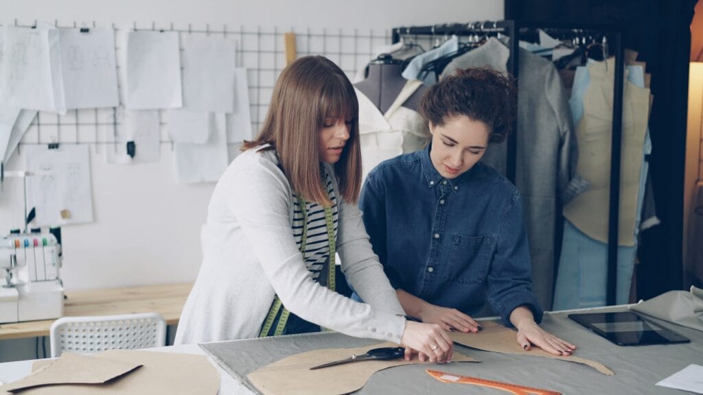 Designers working together in a studio