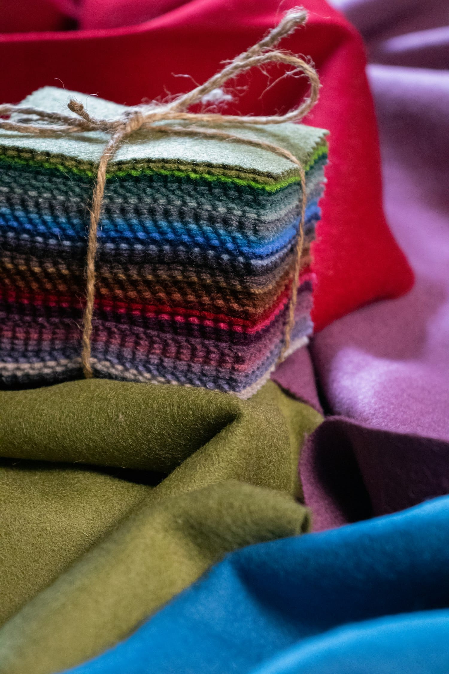 Layered fabric pieces