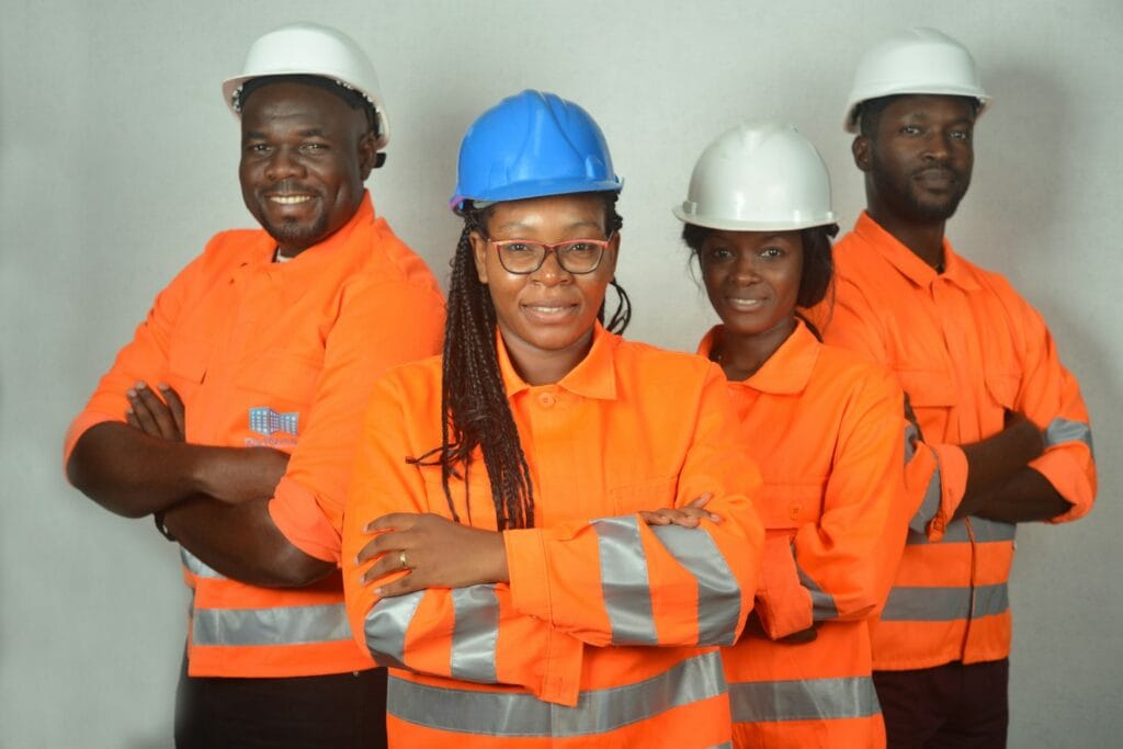 People in professional uniforms